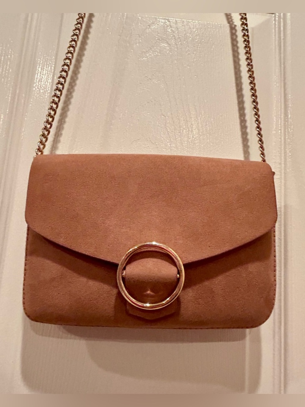 NEW! Crossbody Bag with Gold Buckle Accent